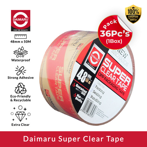 [EZM.1130101] Daimaru OPP Lakban Bening Super Clear Tape 48mm x 50M 36 Pcs / 1 Box