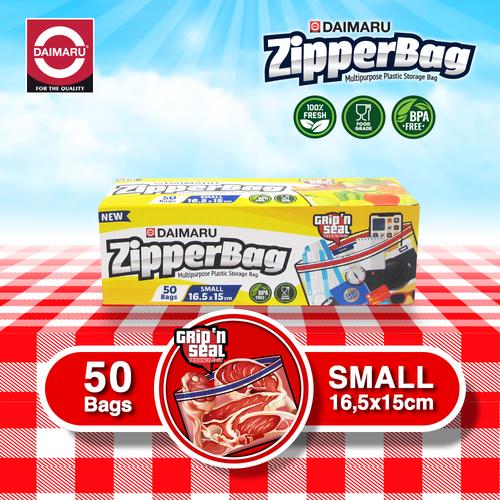 [EZM.1130124] Daimaru Food Grade Zipper Bag Small/Plastik Ziplock 16,5x15cm 50Pcs