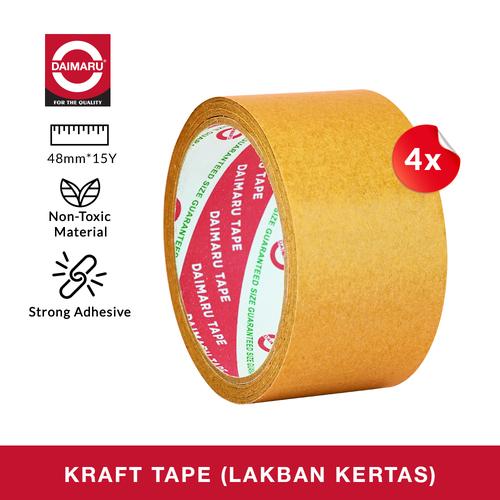 [EZM.1130155] [Dapat 4pcs] Daimaru Kraft Tape 48mm x 15 Yard