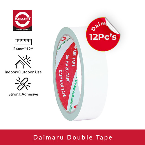 [EZM.1130160] [Dapat 12pcs] Daimaru Double Tape 24mm x 12 Yard
