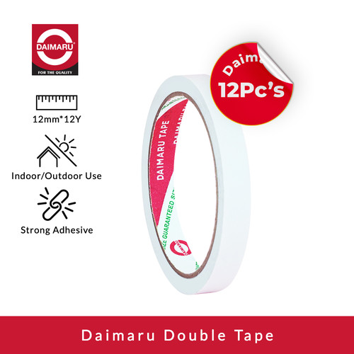 [EZM.1130161] [Dapat 12pcs] Daimaru Double Tape 12mm x 12 Yard