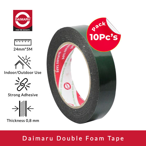 [EZM.1130189] [Paket Isi 10pcs] Daimaru Double Foam Tape 24 mm x 5 meter