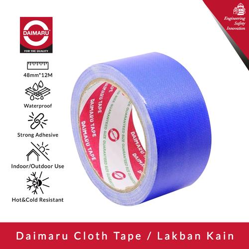 [EZM.1130201] Daimaru Cloth Tape Lakban Kain Warna Biru 48 mm x 12 meter