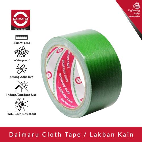 [EZM.1130202] Daimaru Cloth Tape Lakban Kain Warna Hijau 48 mm x 12 meter