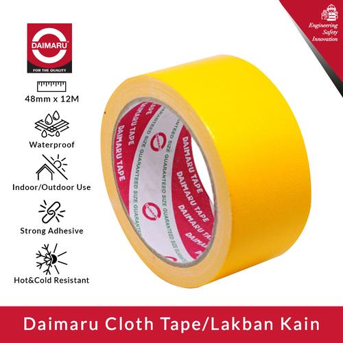 [EZM.1130203] Daimaru Cloth Tape Lakban Kain Warna Kuning 48 mm x 12 meter