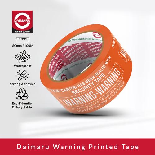 [EZM.1130209] Daimaru OPP Printed Tape Lakban Warning 60 mm x 100 meter