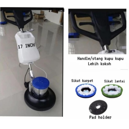 Mesin Polisher Lantai 17 inc / 175 RPM (BF-522) Via Sicepat Kargo