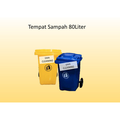 [EZM.0300101] Tempat Sampah 80 Liter dengan Tutup dan Roda