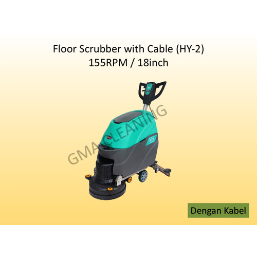 [EZM.0300130] Floor Scrubber with Cable (HY-2) / Mesin Sikat Ruang Besar 18inch