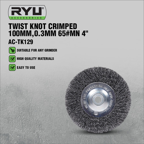 RYU TWIST KNOT CRIMPED 100MM, 0.3MM 65#MN 4" - SIKAT PIRING