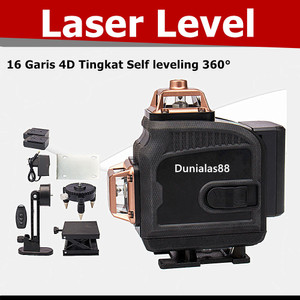 [EZM.1180617] Laser Level 16 Garis 4D Tingkat Self leveling 360° JLD Pakai Remot