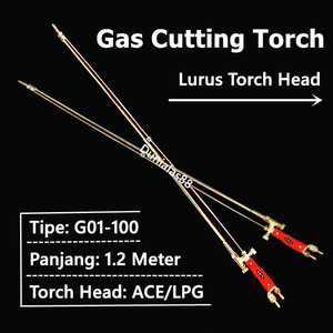 [EZM.1180079] Gas Cutting Torch G01-100 120cm lurus Stang Las Blender Potong 1.2m