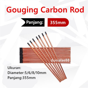 [EZM.1180171] Gouging las kawat potong karbon Air Arc gouging carbon Rod 6mm×355mm