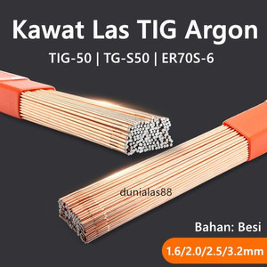 Kawat Las Tig Argon Besi TGS50 ER 70S-6 Filler Rod 1.6mm 2.0mm 2.5mm