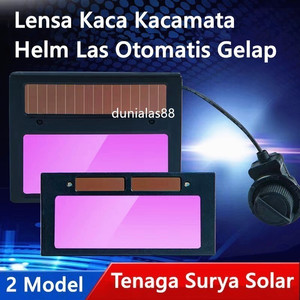 Lensa Kaca Kacamata Helm Las Otomatis Gelap Tenaga Surya Solar Auto