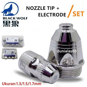 Set Nozzle & Electrode Tip P80 BLACK WOLF Plasma Cut Mata Plasma P-80