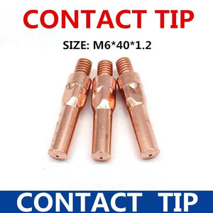 [EZM.1180530] Contact Tip kontak tip M6x40x1.2mm sparepart las alat CO full tembaga
