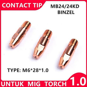 [EZM.1180551] Kontak Tip Mb24 M6*28*1.0 Mig Co Co2 Utk Torch MB 24kd MB-24