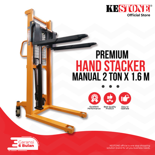 [EZO.5900042] Hand Stacker Manual 2 Ton x 1,6 Meter PREMIUM - Hand Lift Hydraulic