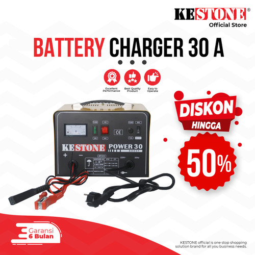 [EZO.5900075] Charger Aki 30 A - Battery Charger Cas Aki Accu