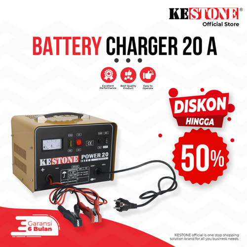 [EZO.5900076] Charger Aki 20 A - Battery Charger Cas Aki Accu