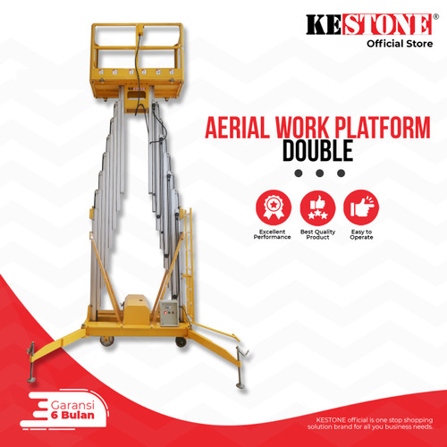 Aerial Work Platform Double - Tangga Electric Aluminium Work Platform