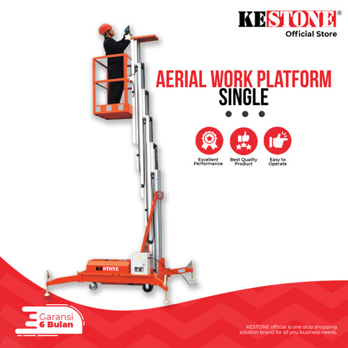 [EZO.5900078] Aerial Work Platform Single - Tangga Electric Aluminium Work Platform