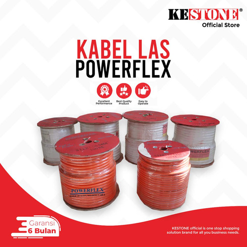 [EZO.5900092] Kabel Las Listrik Powerflex - Welding Cable Mesin Las
