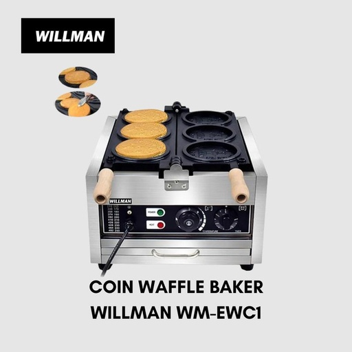 [EZO.5000231] Electric Coin Waffle Baker / Cetakan Waffle Bentuk Coin