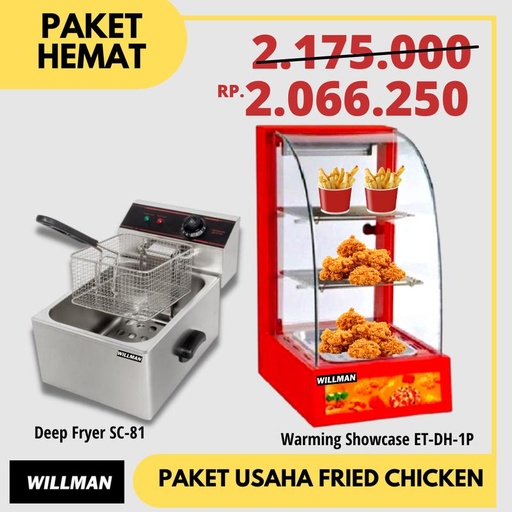 [EZO.5000239] PROMO Warming Showcase/ Display Penghangat Makanan Deep Fryer 6L