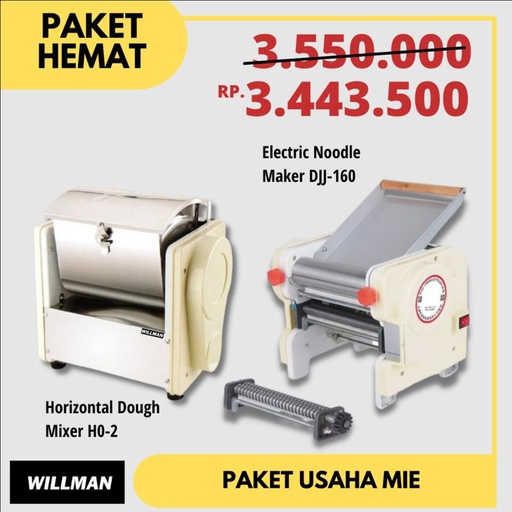 [EZO.5000085] PROMO Mesin Pengaduk Adonan HO-2 Mesin Penggiling Mie DJJ-160 WILLMAN