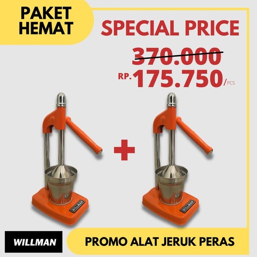 [EZO.5000090] PROMO Mini Orange Juicer WILLMAN ET-2A Alat Jeruk Peras