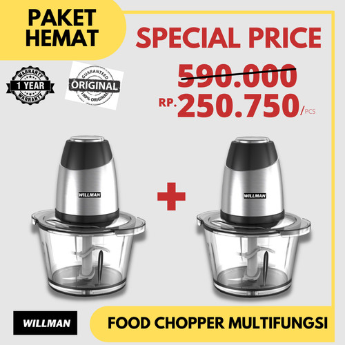 [EZO.5000091] PROMO Food Chopper Blender WILLMAN Giling Daging Bumbu Rempah Dapur