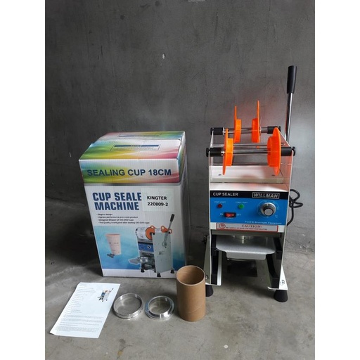 [EZO.5000162] Cup Sealer Mesin Press Gelas WM-D1 u/ Gelas Tinggi Jumbo 22 Oz + Roll