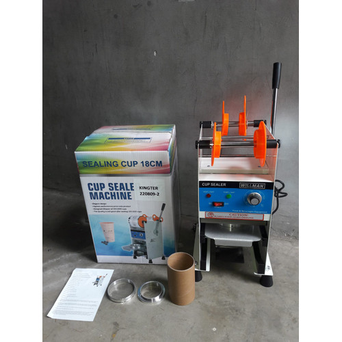 [EZO.5000162] Cup Sealer Mesin Press Gelas WM-D1 u/ Gelas Tinggi Jumbo 22 Oz + Roll