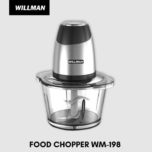 [EZO.5000226] Food Chopper Blender WILLMAN WM-198 Giling Daging Bumbu Rempah Dapur
