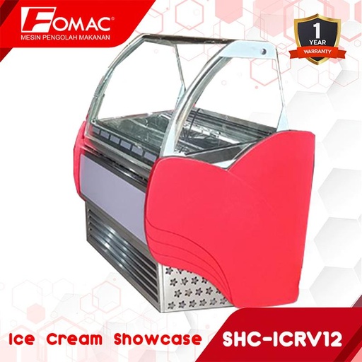 [EZO.5200267] FOMAC SHC-ICRV12 Ice Cream Showcase Mesin Pendingin Es Krim Display
