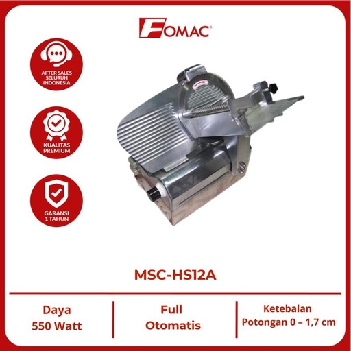 [EZO.5200280] Mesin Pengiris Daging Meat Slicer Automatic MSC-HS12A FOMAC