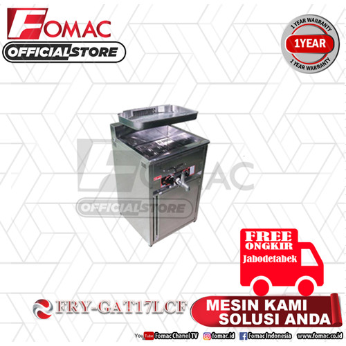 [EZO.5200307] Mesin Penggorengan FRY-GAT17LCF Gas Deep Fryer 17L FOMAC