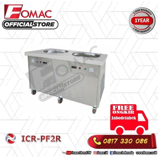 [EZO.5200318] Mesin Es Krim Goreng Pan Fry Ice Cream ICR-PF2R FOMAC 2 Tungku
