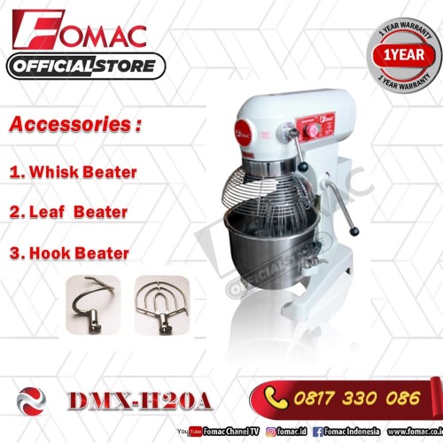 [EZO.5200332] Mesin Dough Mixer Pengaduk Adonan Kue DMX-H20A Fomac