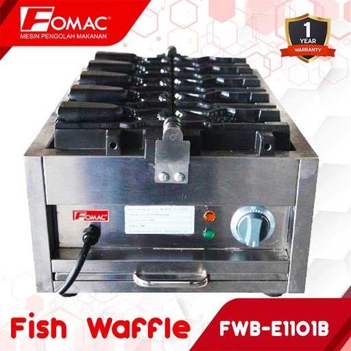 [EZO.5200333] Mesin Pemanggang Electrik 5 BIg Fish Waffle FWB-E1101B FOMAC