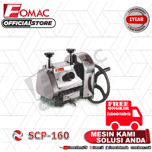 [EZO.5200339] Mesin Penggiling Tebu Sugar Cane Juice Extractor SCP-160 FOMAC