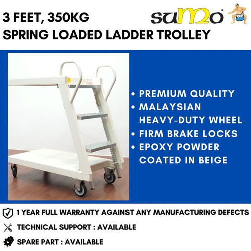 [EZO.1700015] Tangga Gudang Ladder Trolley LT3 - Spring loaded - Superform Ban Ngai