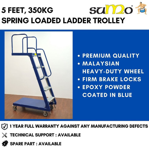[EZO.1700016] Tangga Gudang Ladder Trolley LT5 - Spring loaded - Superform Ban Ngai