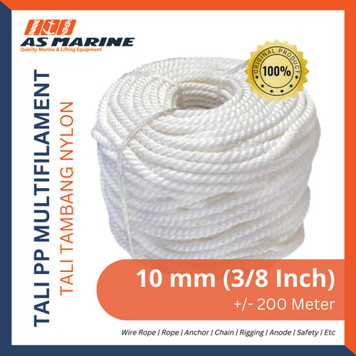 [EZO.5800019] Tali Tambang Nylon / Tali Nilon / Tali Plastik PP Multifilament 10 mm