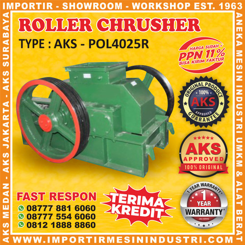 [EZM.3600008] Mesin Ngancurin Batu Bara / Roller Crusher C/W Motor AKS - POL4025R