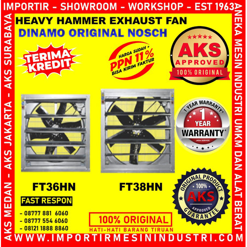 [EZM.3600013] Kipas Blower Fan Kandang Ayam 38 inch Dinamo Nosch AKS - FT38HN