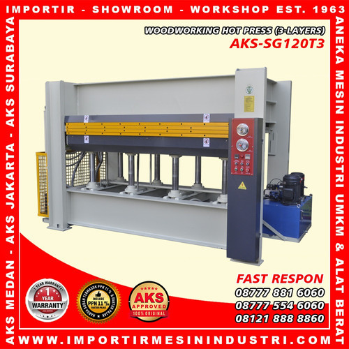 [EZM.3600017] Woodworking Hot Press 3 Layers AKS-SG120T3