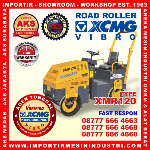 Alat Pemadat Aspal Hydraulic  vibration road roller AKS - XCMG-XMR120